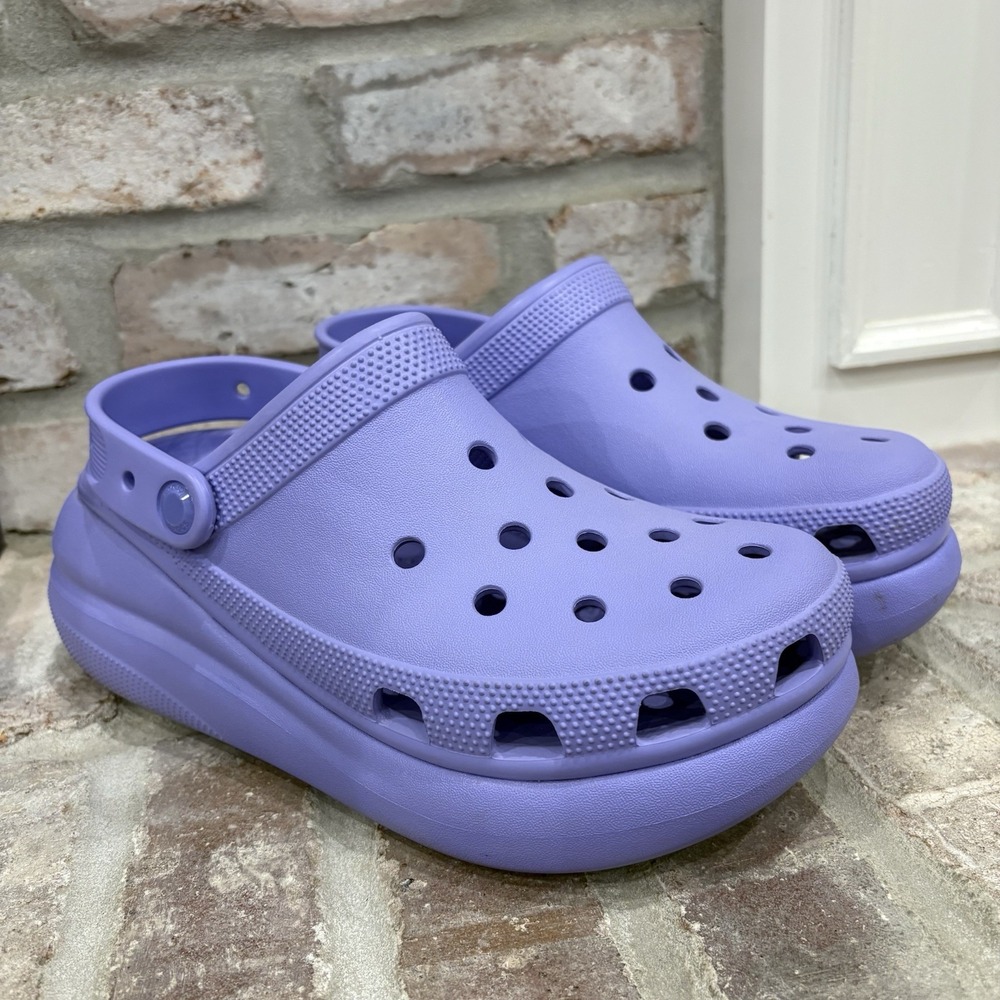 Crocs Classic Crush Clogs Womens Sz 9 Men 7 Comfort Lavender Round Toe Slip-On